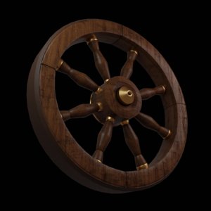 wooden wheel 3D model