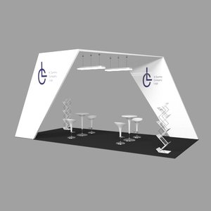 3D exhibition booth bar stools