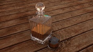 whisky bottle 3D