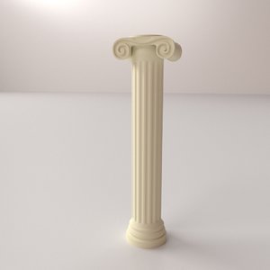 3D model greek column ionic