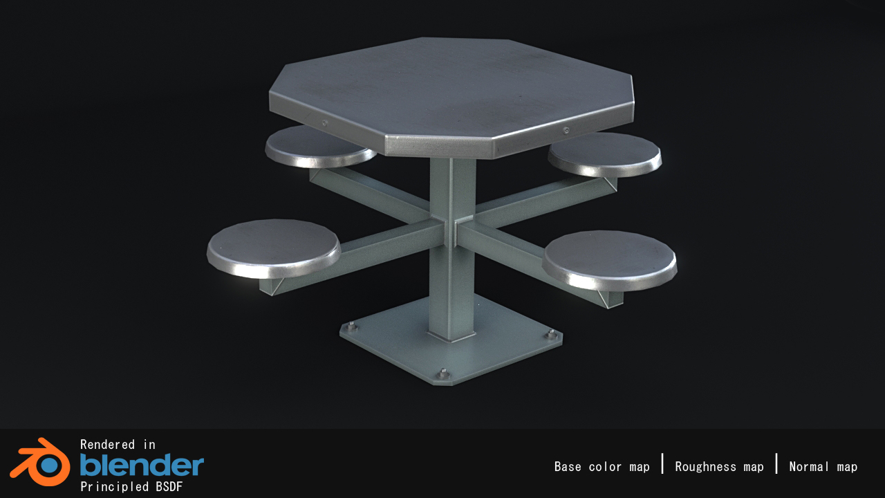 Prison cafeteria table 3D - TurboSquid 1299092