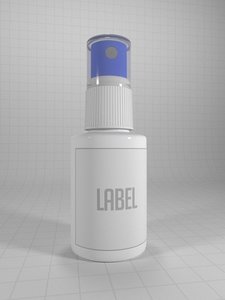 3D model lens cleaner spray