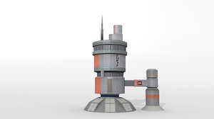 3D futuristic residential pod model