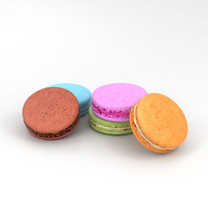3D french macarons model