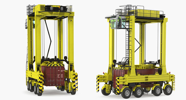 3D straddle carrier 20ft iso container model - TurboSquid 1365110