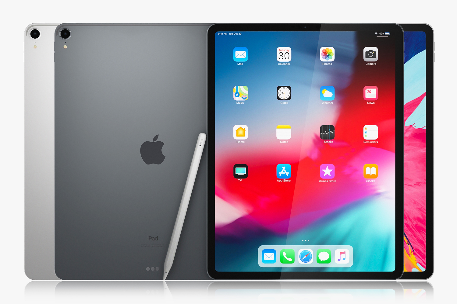 modelo 3d Apple iPad Pro 12.9 pulgadas WiFi 2018 y nuevo Apple Pencil