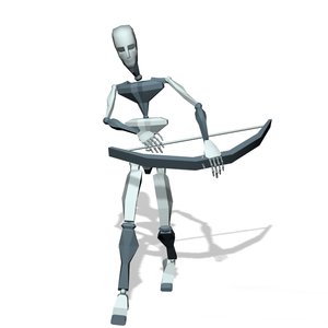 Archer walking forward