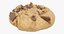 3D realistic chocolate chip cookie model