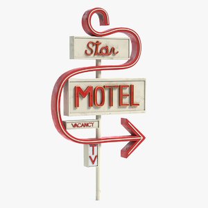 motel sign 3D model