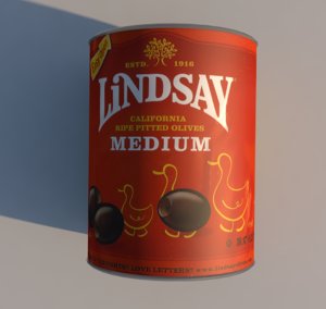 lindsay olives canned food 3D model