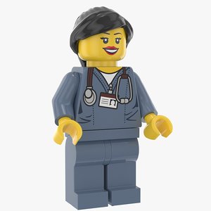 lego woman doctor 3D model