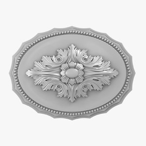 rose ceiling medallion m109 3D model