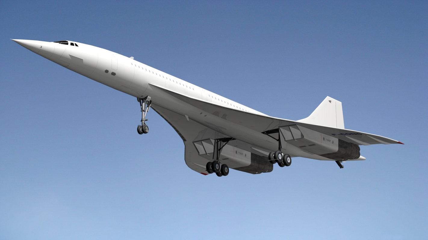 Concorde white livery 3D model - TurboSquid 1365164