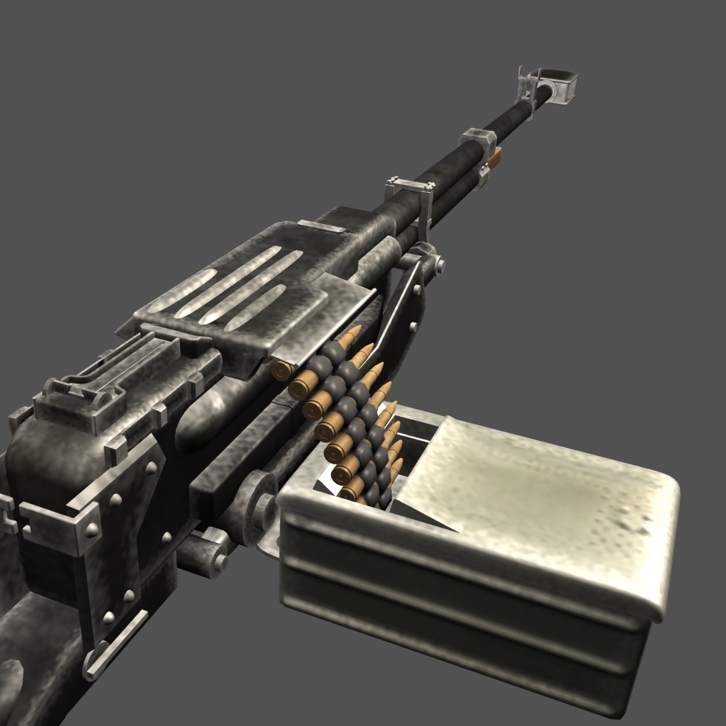 Free 3D kord machine gun model TurboSquid 1365220