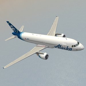 3D airbus alaska airlines