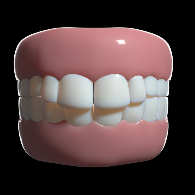 Cartoon teeth 3D model TurboSquid 1365478