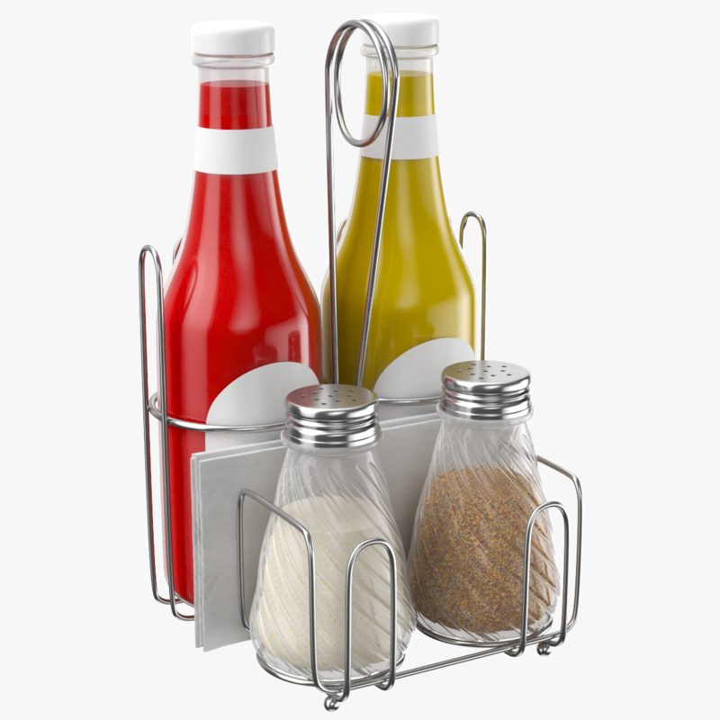 Condiments holder 3D TurboSquid 1365551