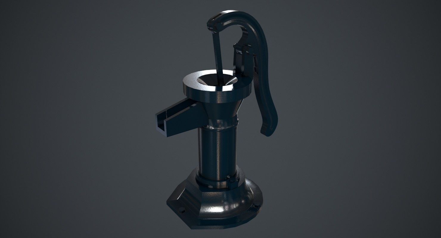 Hand pump 2a 3D model TurboSquid 1365552
