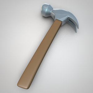 3D model hammer cartoon
