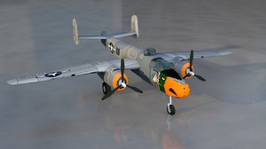 b-25 mitchell military aircraft 3D model