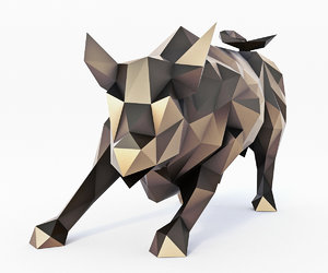 3D wall street bull model