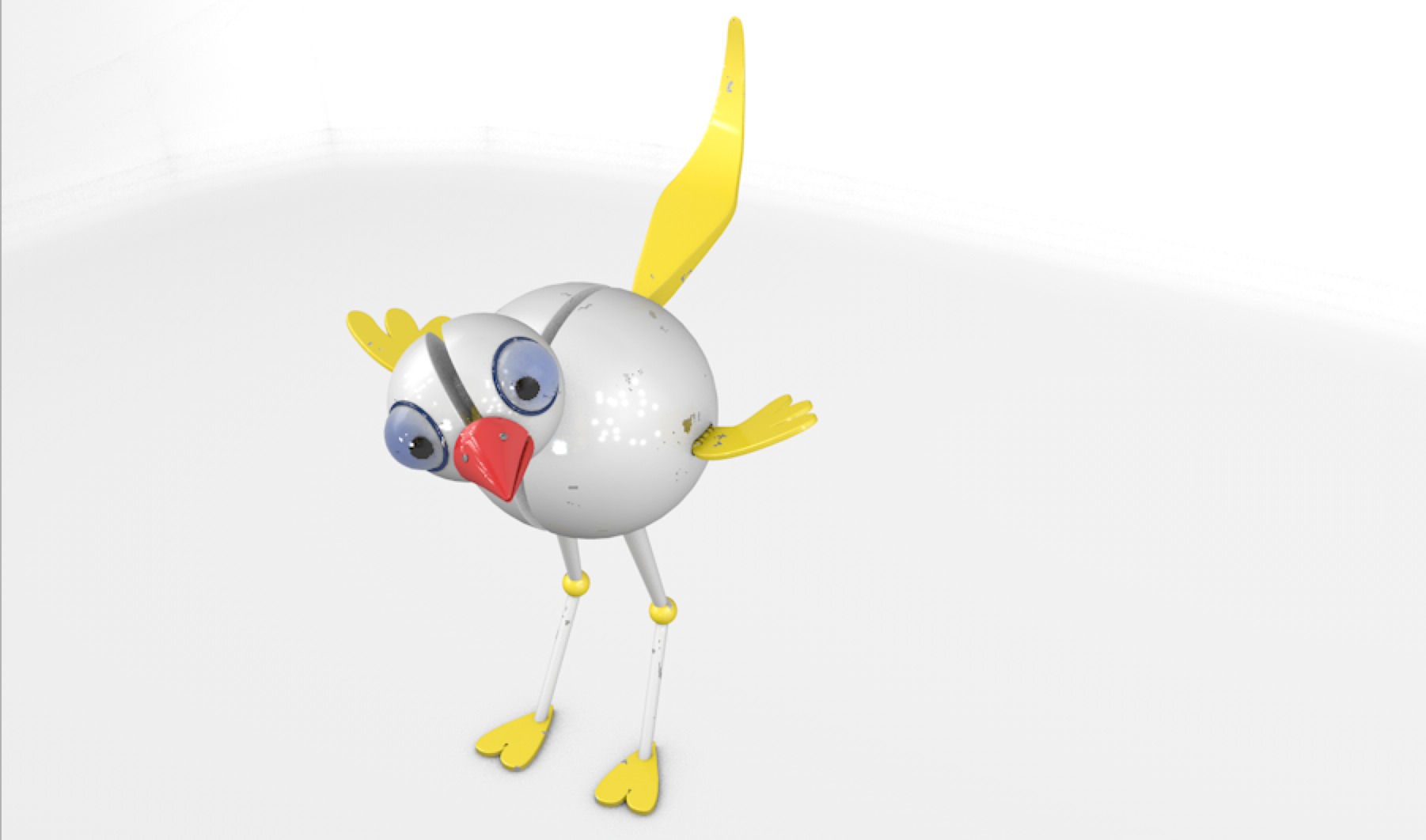 麻雀机器人3d模型