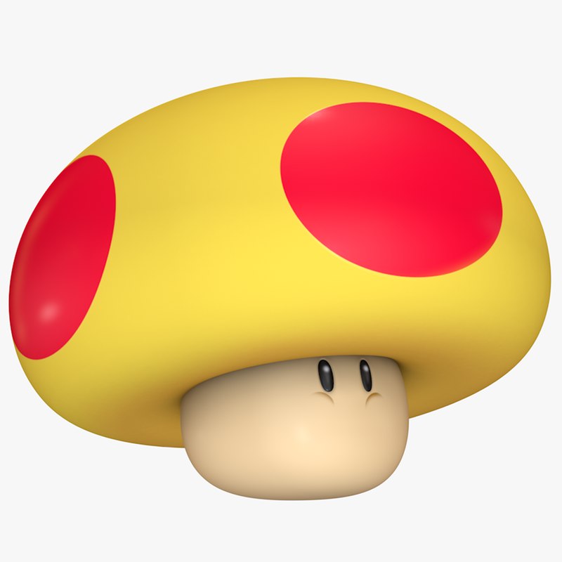3d Mega Mushroom Super Mario Model Turbosquid 1365469