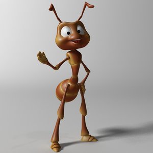 cute ant rigged anime 3D model
