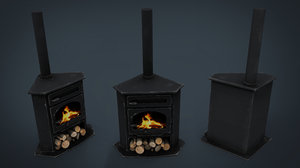 3D corner stove