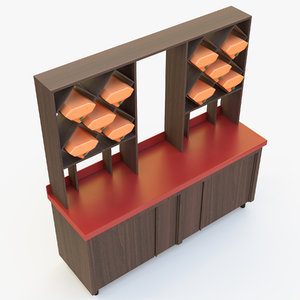 3D wine cabinet model