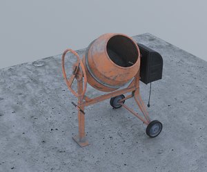 concrete mixer 3D model