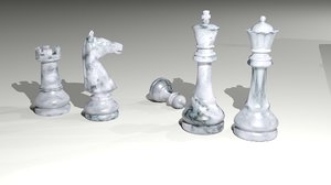 chess set pawn bishop 3D model