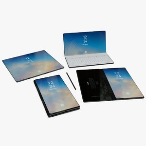 samsung note s foldable 3D model