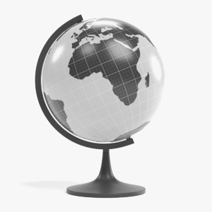 3D globe pbr model