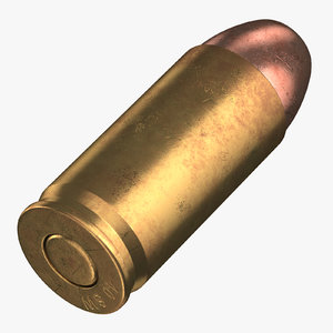 bullet 40 sw laying 3D model