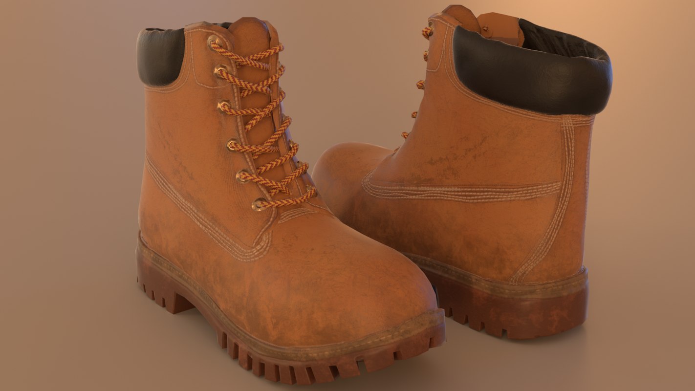 Hiking boots timberland model - TurboSquid 1366756