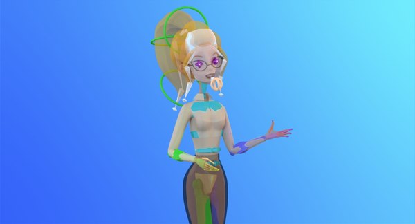 Cartoon Business Woman 3d - Turbosquid 1207031