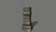 3D archway column pillar model