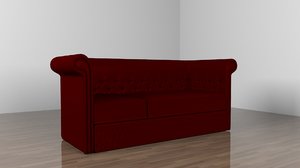 3D realistic sofa