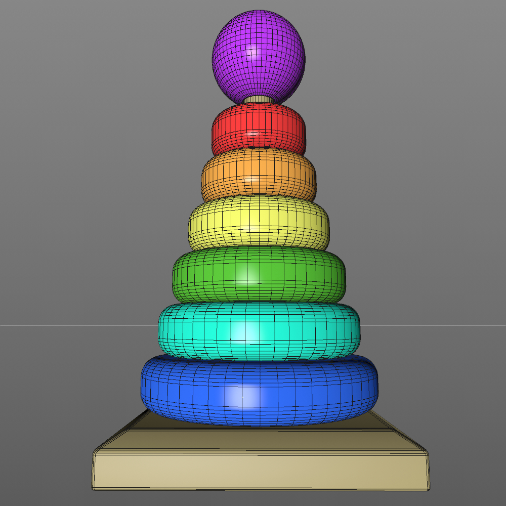 3D ring toy stacked TurboSquid 1367153