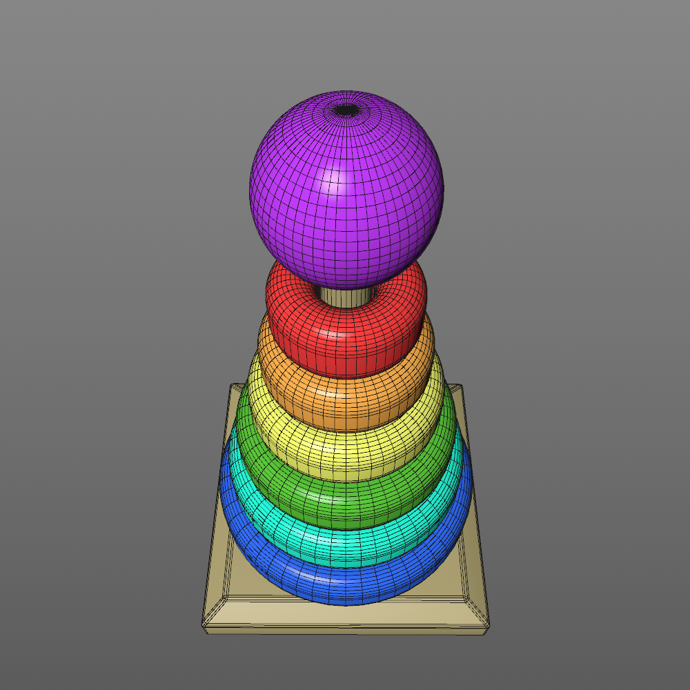 3D ring toy stacked TurboSquid 1367153