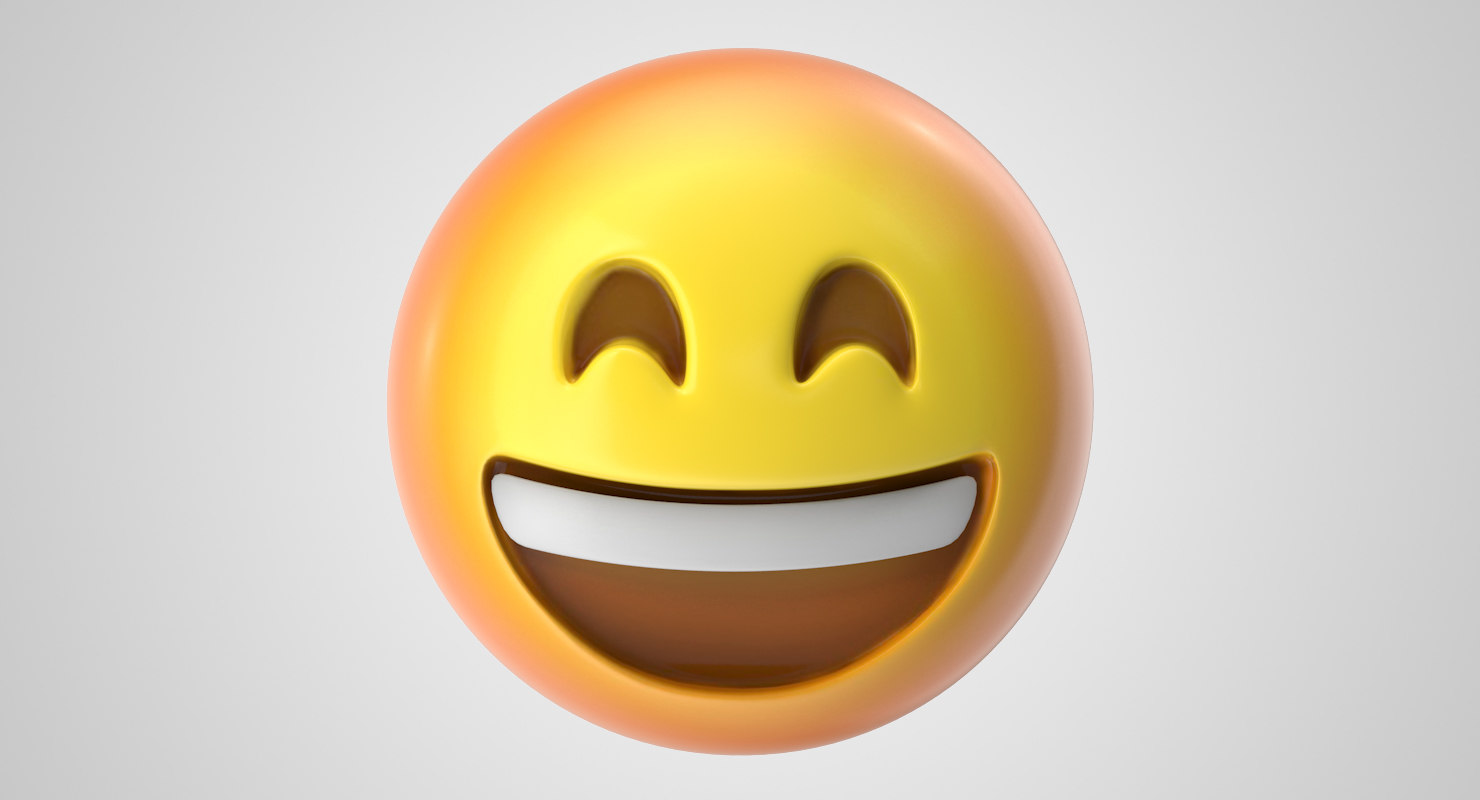 Emoji 6 grinning face 3D - TurboSquid 1367013