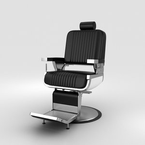 3D barber chair model