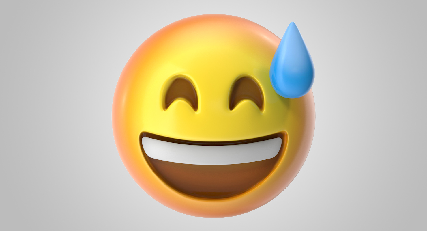 Emoji schwitzen