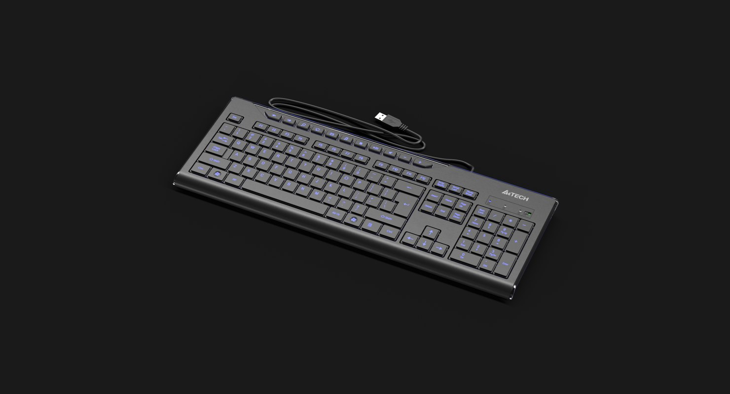 3D model realistic keyboard a4tech kd-800l - TurboSquid 1367066