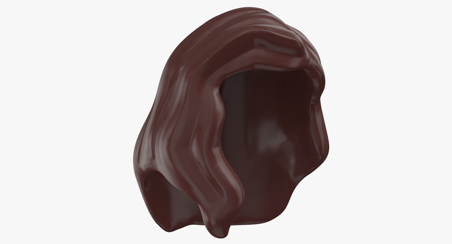 Lego hair 02 dark brown 3D model - TurboSquid 1367124