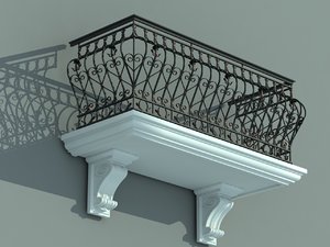 architectural balcony 3D model