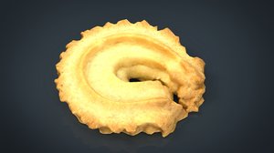 danish butter cookie 1 3D model