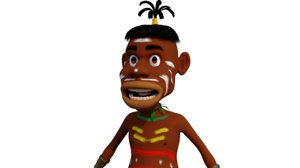 african character 3D model