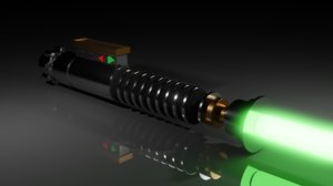 3D model luke skywalker s light saber